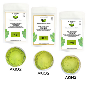 MATCHA SAMPLE PACK - For Business Customer Only 3x20g Aki Matcha | Ceremonial, Barista, Culinary Grade