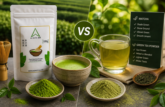 comparison between matcha powder and green tea powder