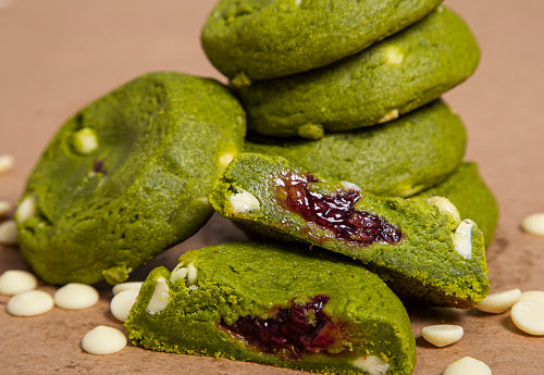 matcha white chocolate cookies