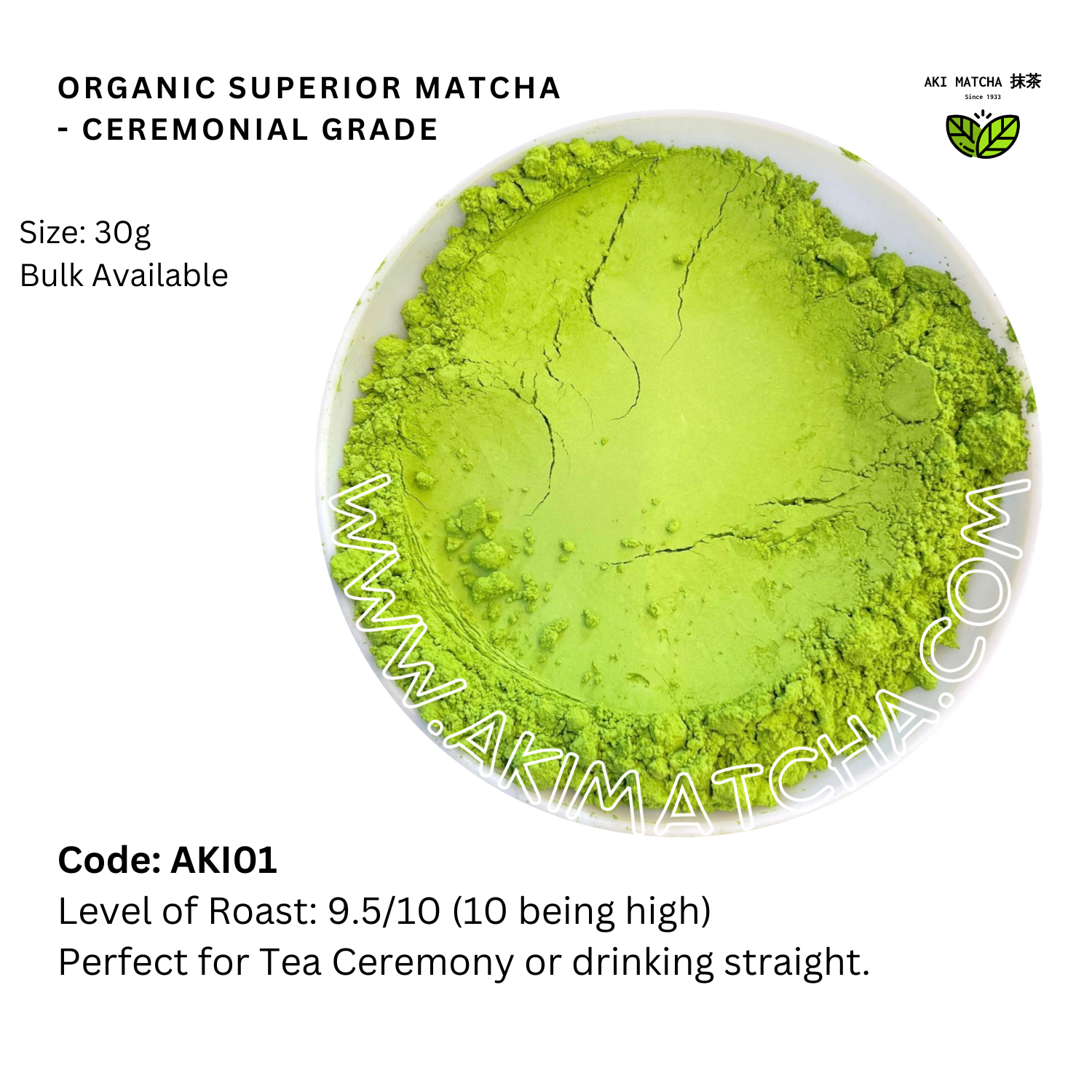 Matcha CEREMONIAL Grade - Light of Day Organics