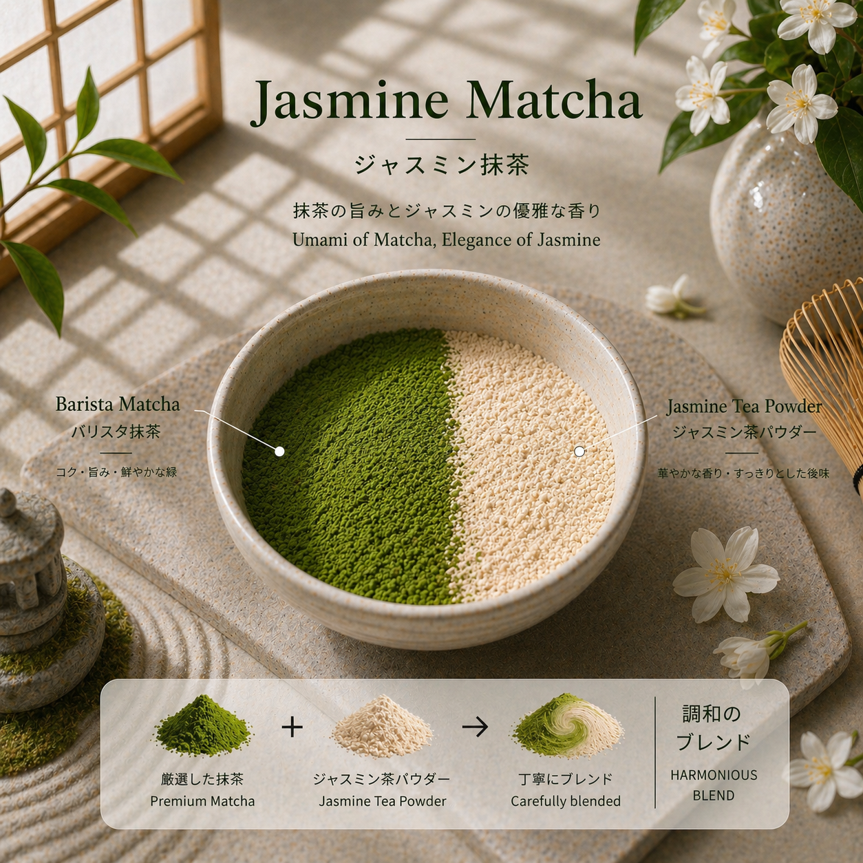 Pure Jasmine Matcha blend aki matcha