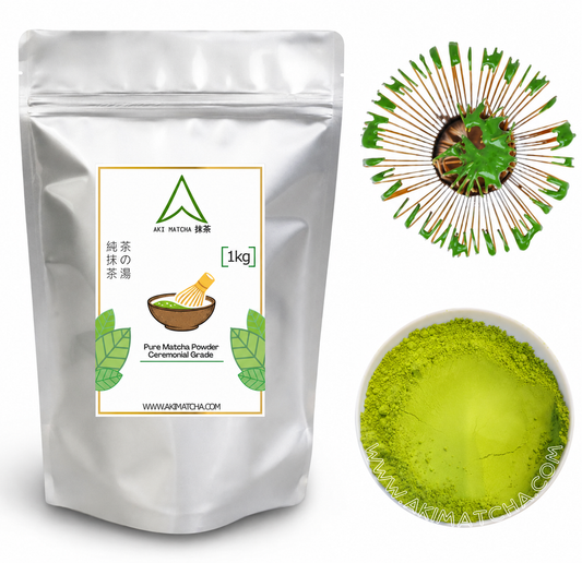 aki matcha aki02 1kg size ceremonial grade matcha saemidori Shizuoka
