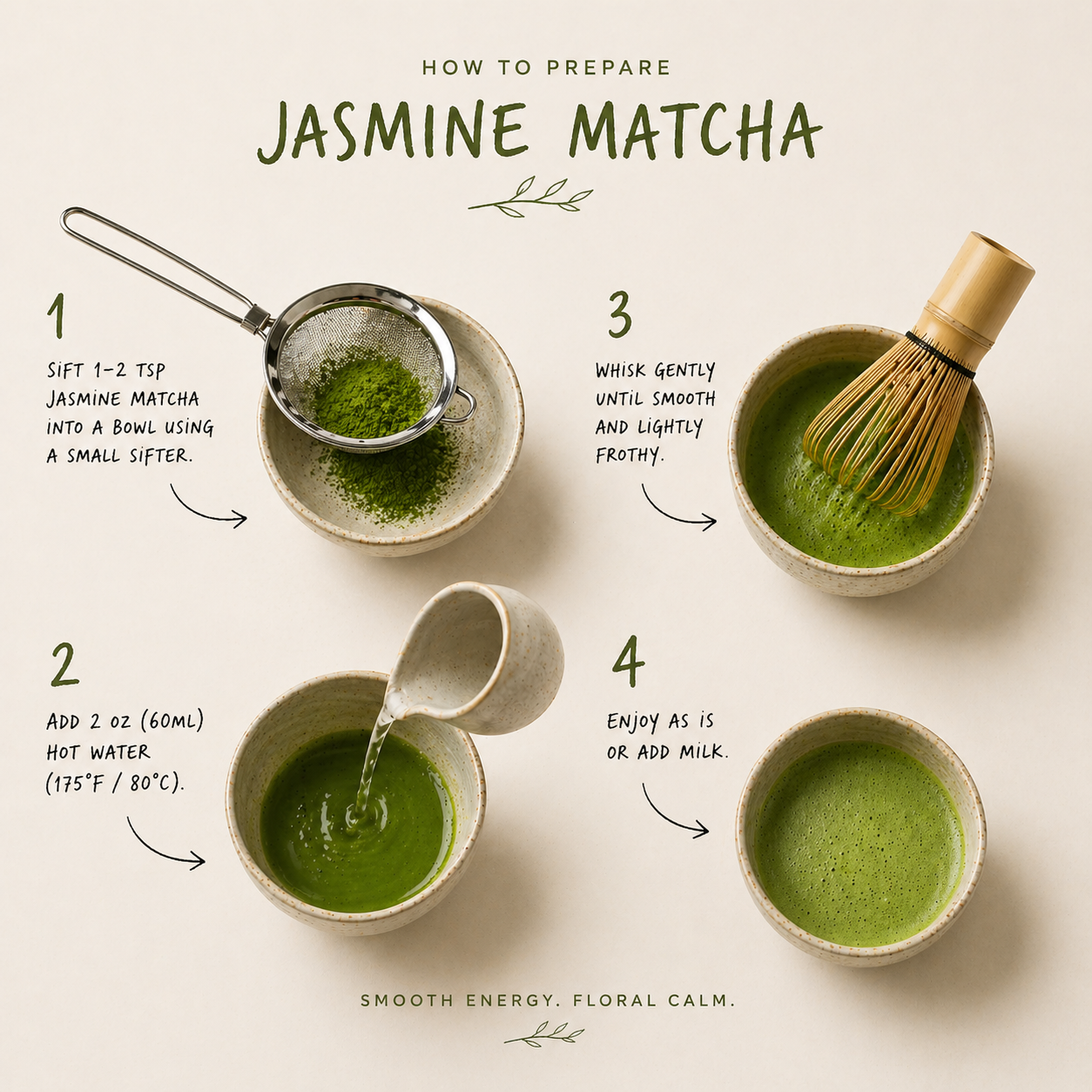 how to prepare jasmine matcha tea by aki matcha japanese jasmine matcha tea powder