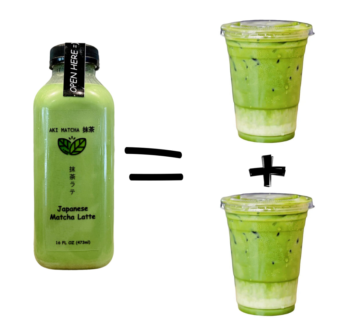 Aki Matcha Latte - Freshly Made and Delivered the Next Day in Tampa, Florida ONLY - Size: 16oz