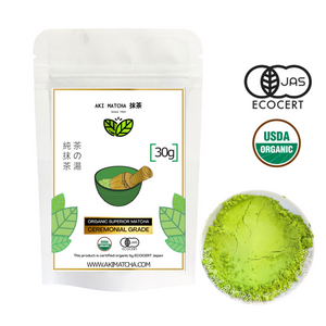 Certified organic matcha green tea Aki Matcha